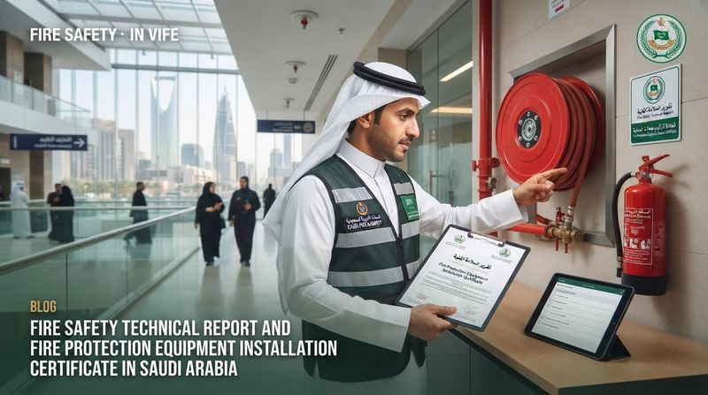 Fire Safety Technical Report and Fire Protection Equipment Installation Certificate in Sau