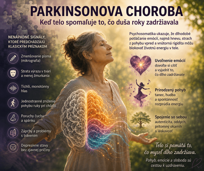 Parkinsonova choroba: Keď telo spomaľuje to, čo duša roky zadržiavala