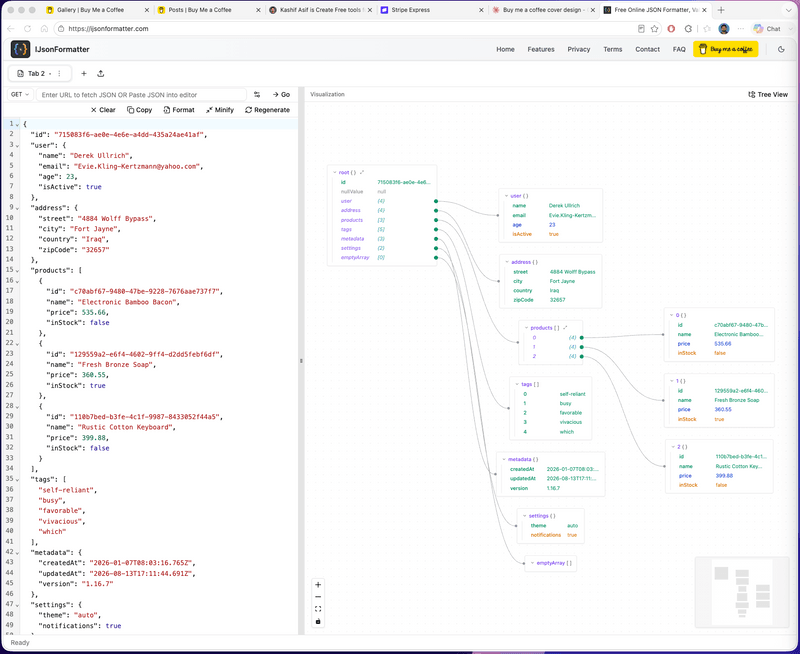 JSON Formatter tool