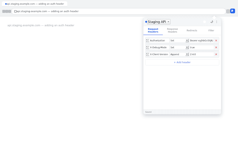Http Header Editors for Dev/QA