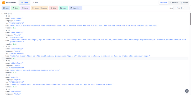 The cleanest, most powerful JSON tool on the web.