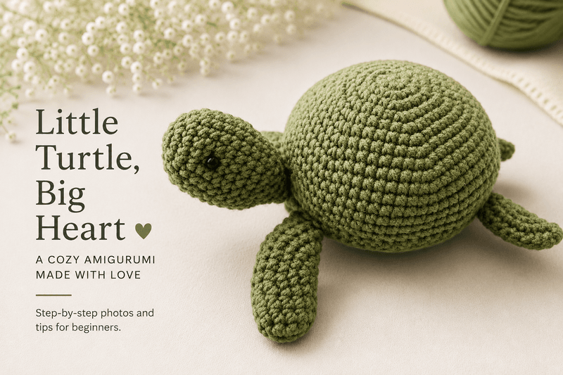 🐢🐢 New Crochet Pattern: Little Turtle, Big Heart 💚