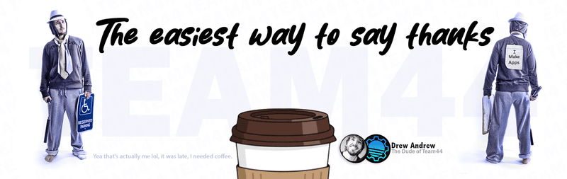 Hi! I'm Drew Andrew Creator of Team44! I photoshopped this banner old school style lol