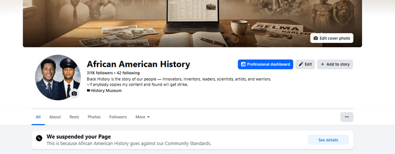 African American History (Update About Our Fb Page)