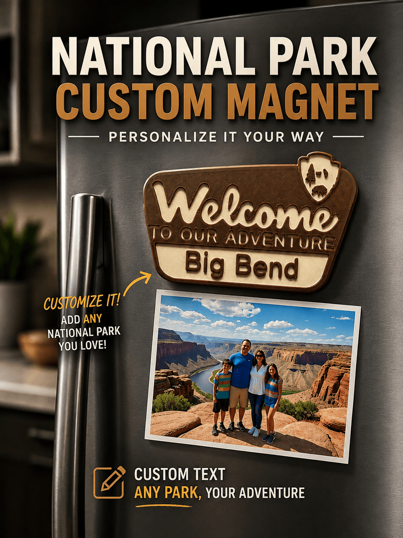 Custom Name National Park Magnet Souvenir