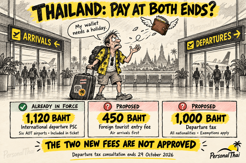 Thailand wants to charge you at both ends of your trip