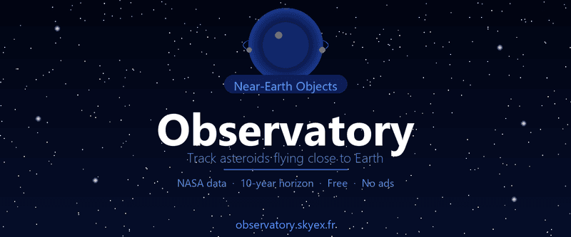 ☄️ Observatory — near-Earth asteroids, in real time