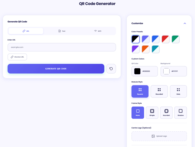 New QR Code generator