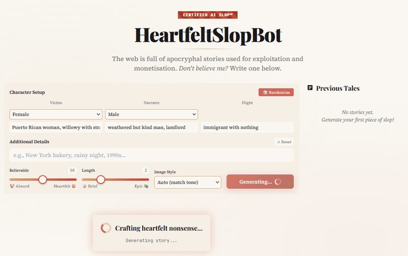 Automated Heartfelt AI Slop