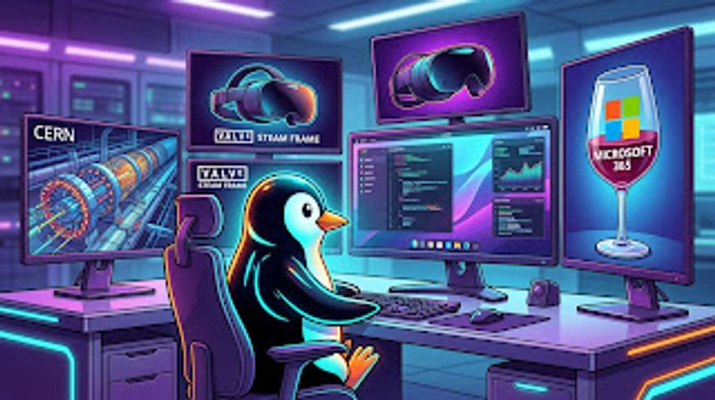 Savaitės Linux naujienos: Microsoft 365 per Wine, CERN pereina prie Debian ir Steam Frame 