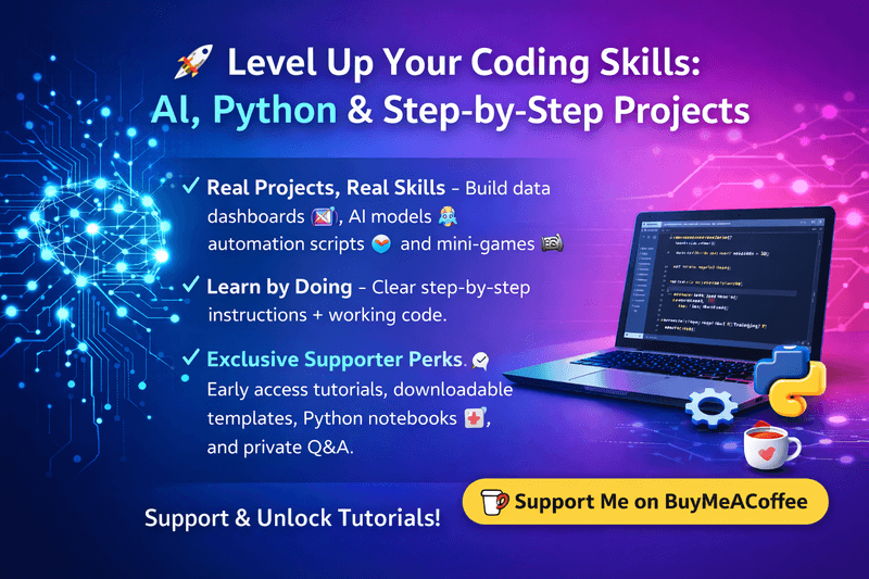 🚀 Level Up Your Coding Skills: AI, Python & Step-by-Step Projects