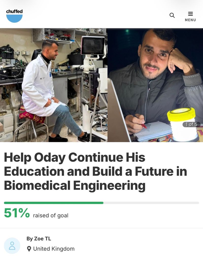Help Oday Continue His Education and Build a Future in Biomedical Engineering