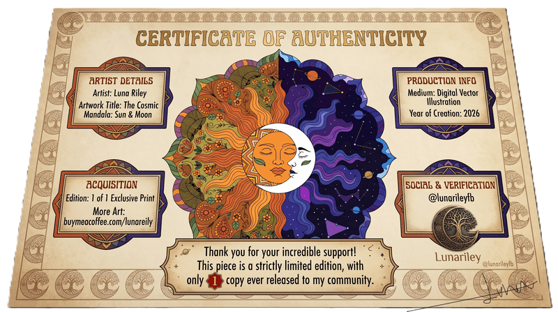 The Cosmic Mandala: Sun & Moon -