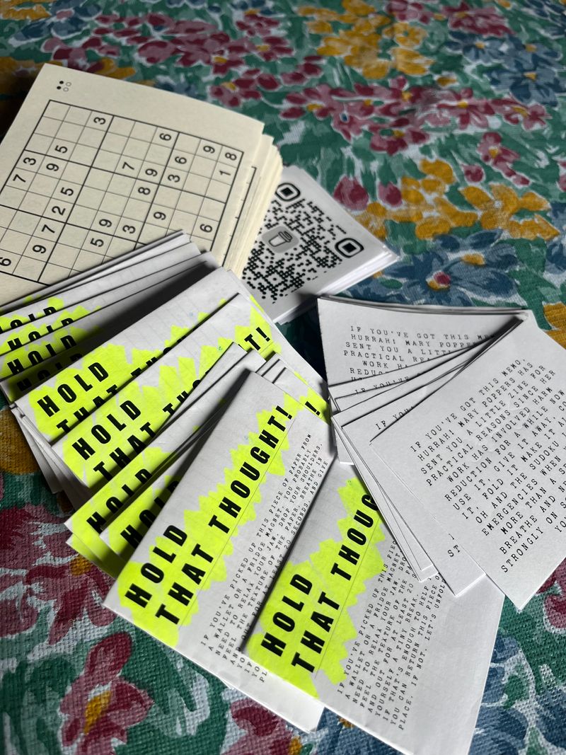 HOLD THAT THOUGHT pocket guide craving prevention zine