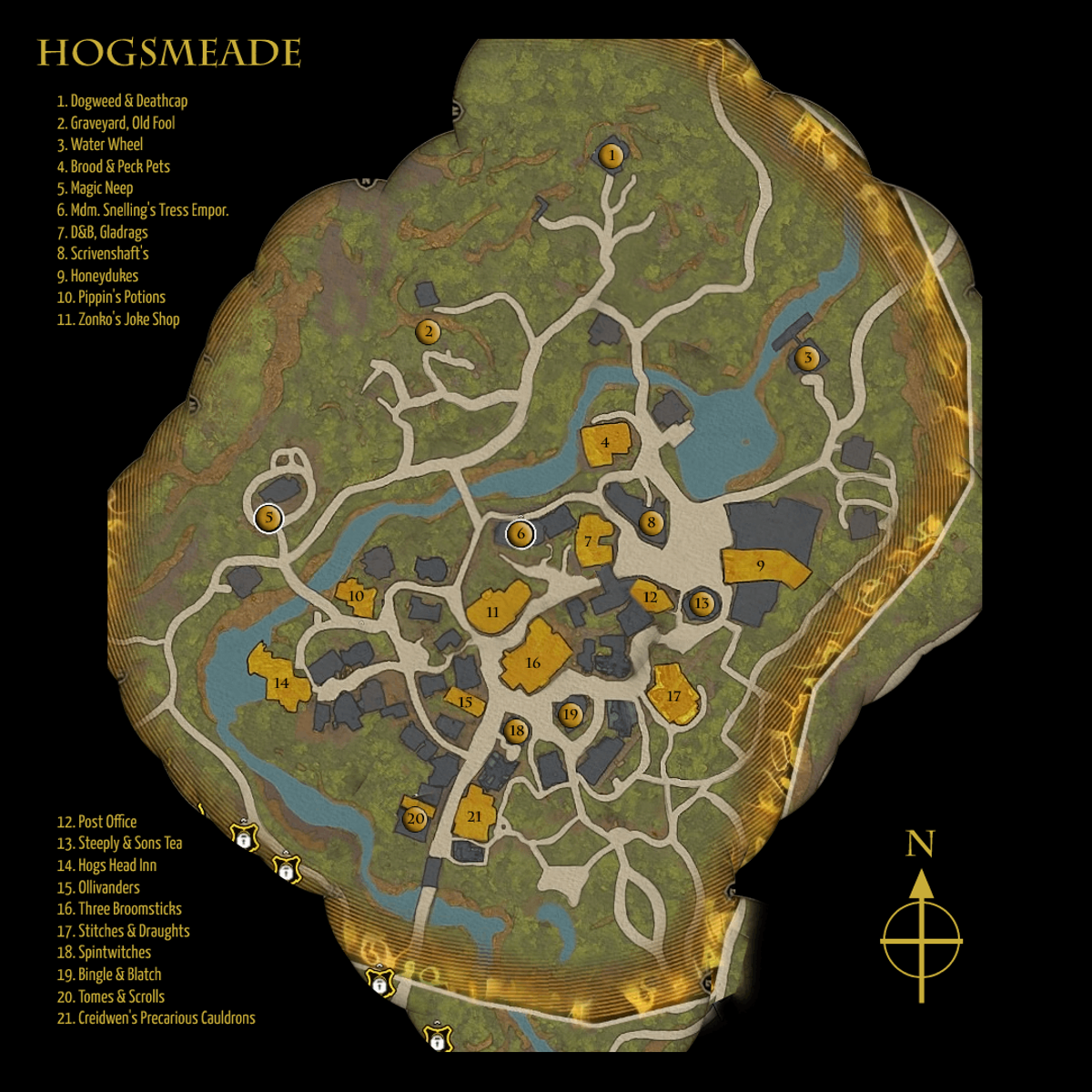 Map of Hogsmeade