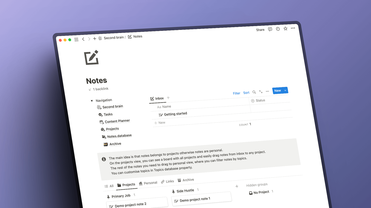 Notion Second Brain for Everyone
