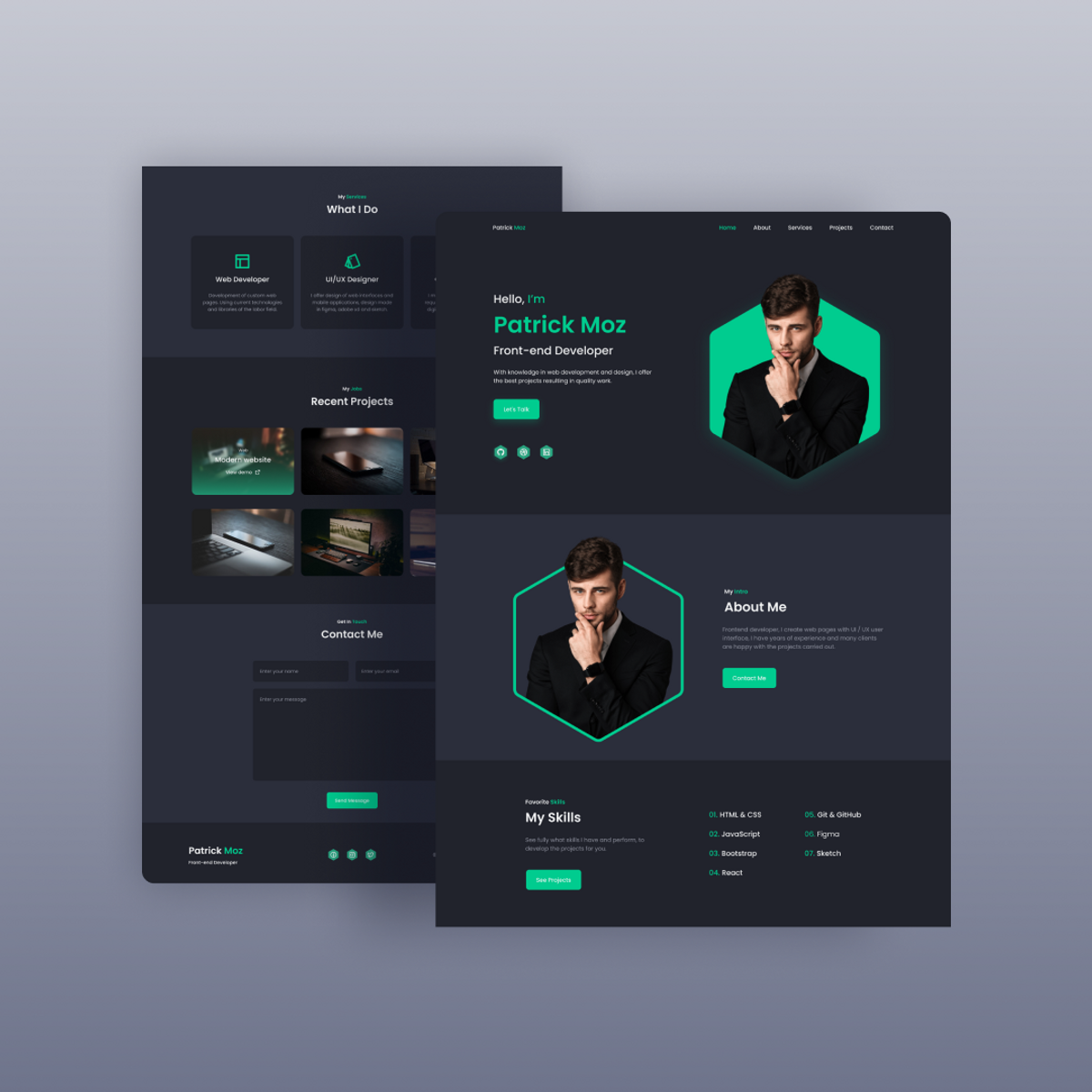 Responsive Portfolio Website Patrick - Buymeacoffee