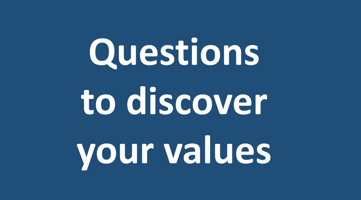 Questions to discover your values