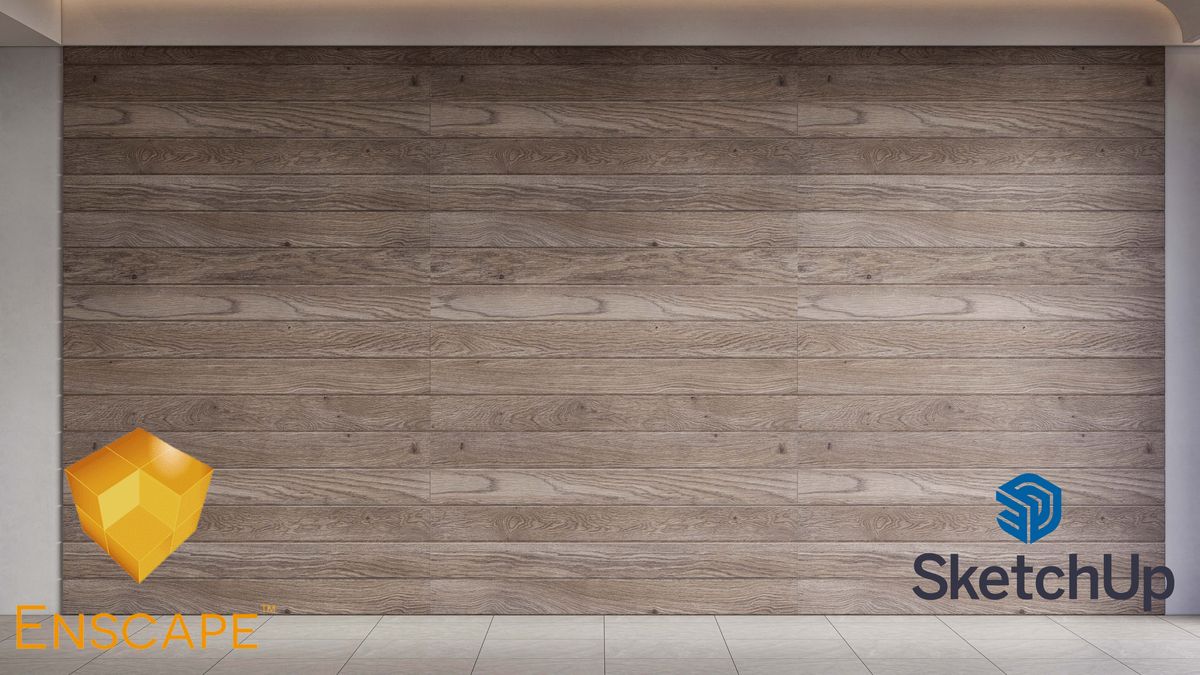 Transformable Wall Panel Cladding SketchUp Model with Enscape Ready