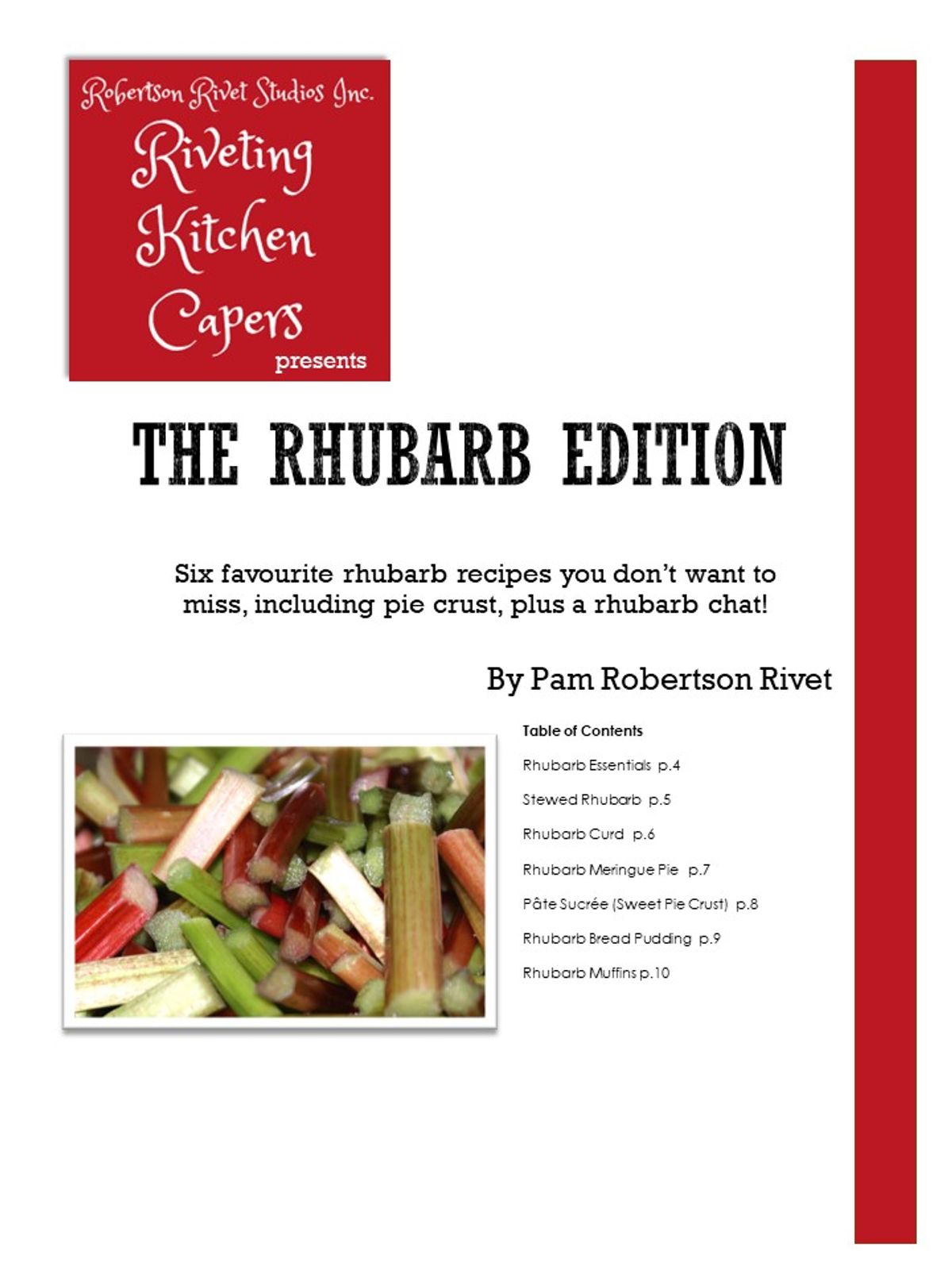 The Rhubarb Edition - Six Favourite Rhubarb Recipes Mailed to You