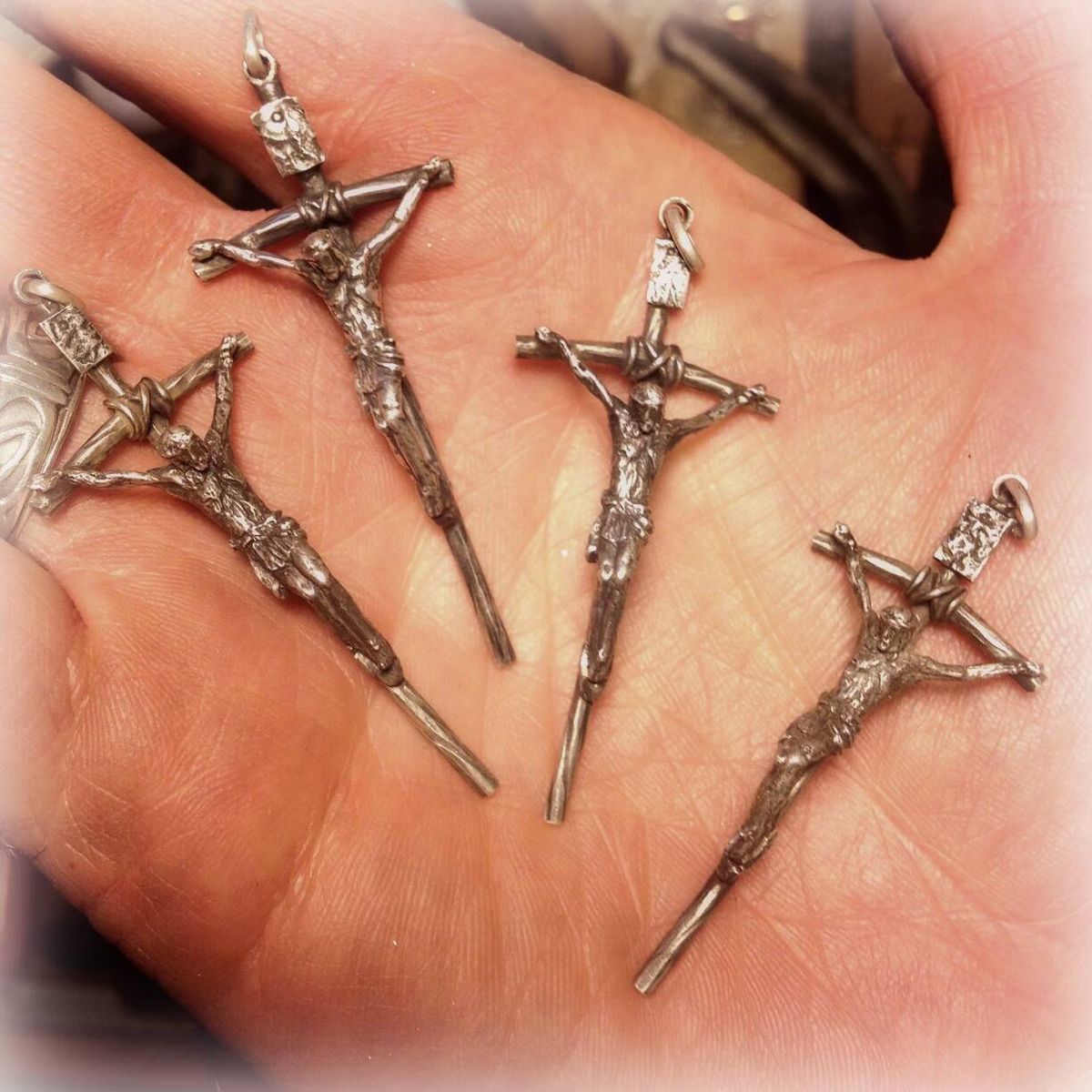 Small Sterling Crucifix Pendant