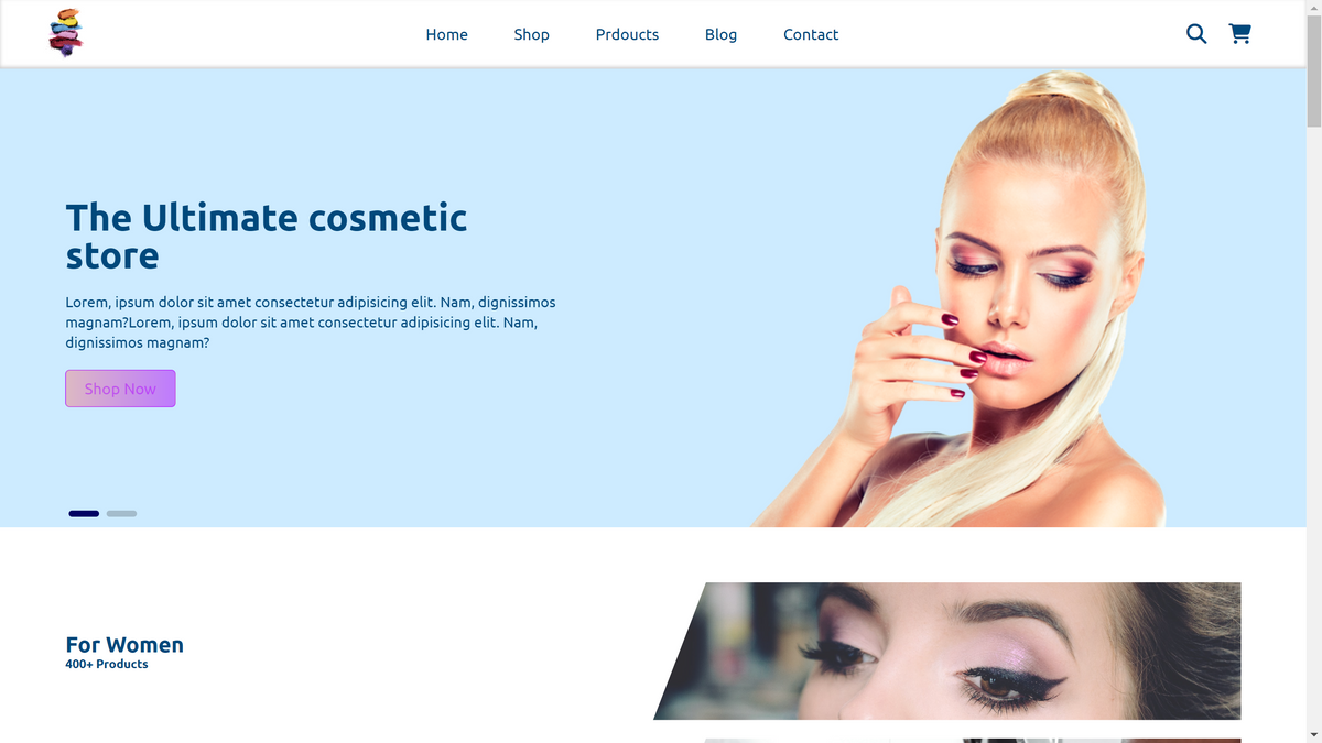 Source Code For Responsive Cosmetic Shop/Store website design ...