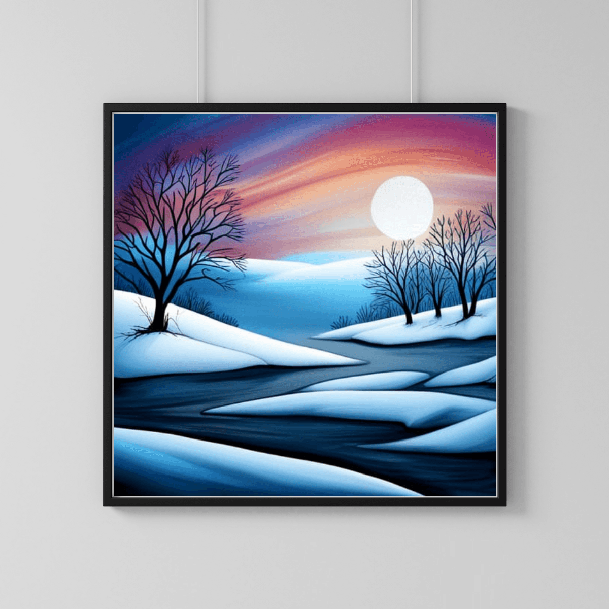 Beautiful Winter Landscape, Digital Print