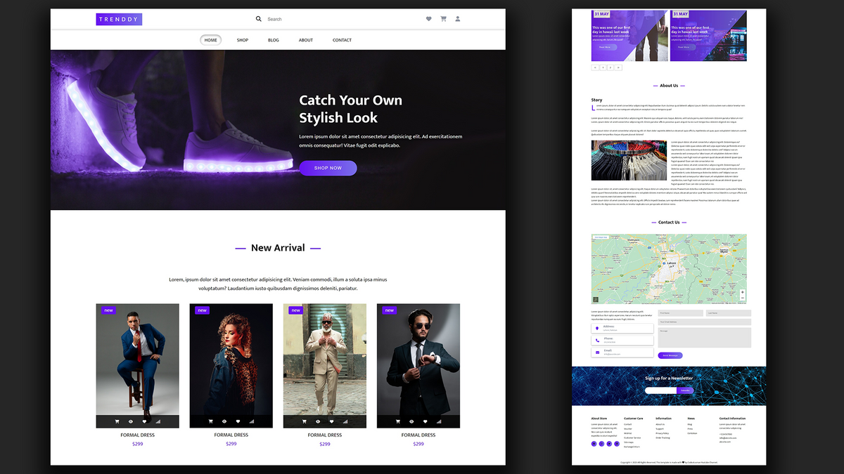 TRENDY Ecommerce Shop/Store website [Source Code]
