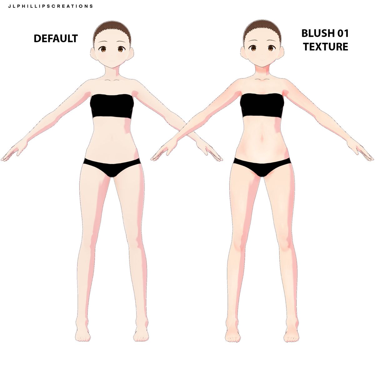 F2U VROID Studio 41 Skin Tone Body Package
