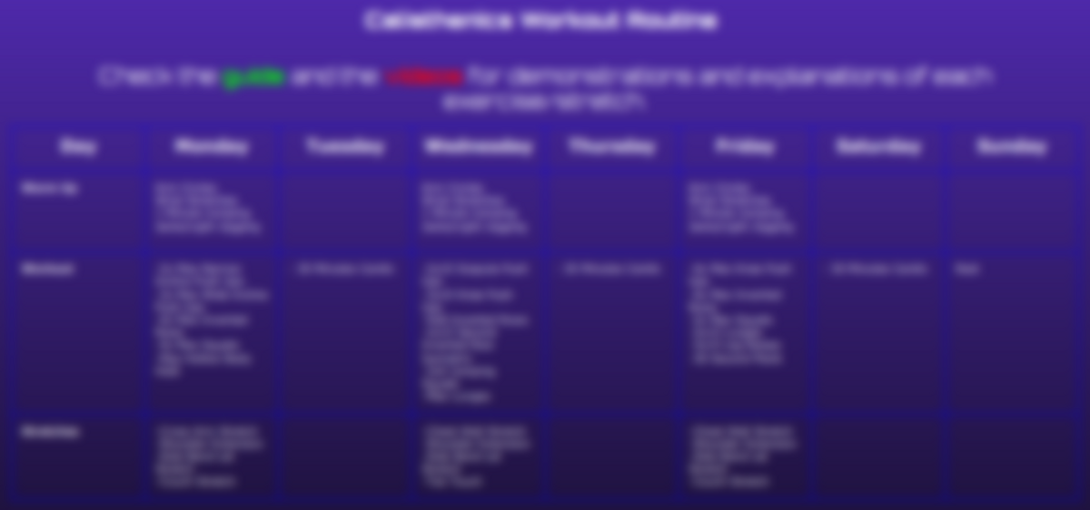 Custom Training Plan