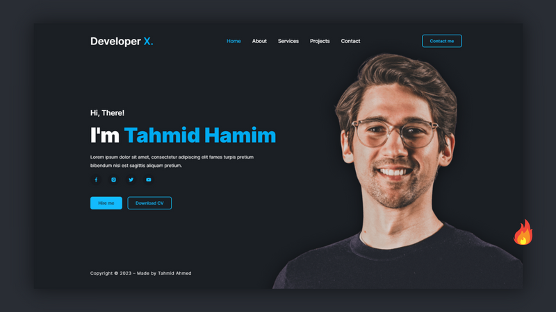 Responsive Animated Personal Website Design🌟 - Buymeacoffee