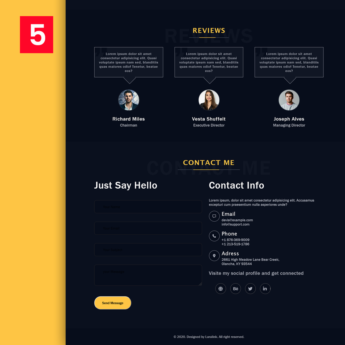 Complete personal portfolio website design