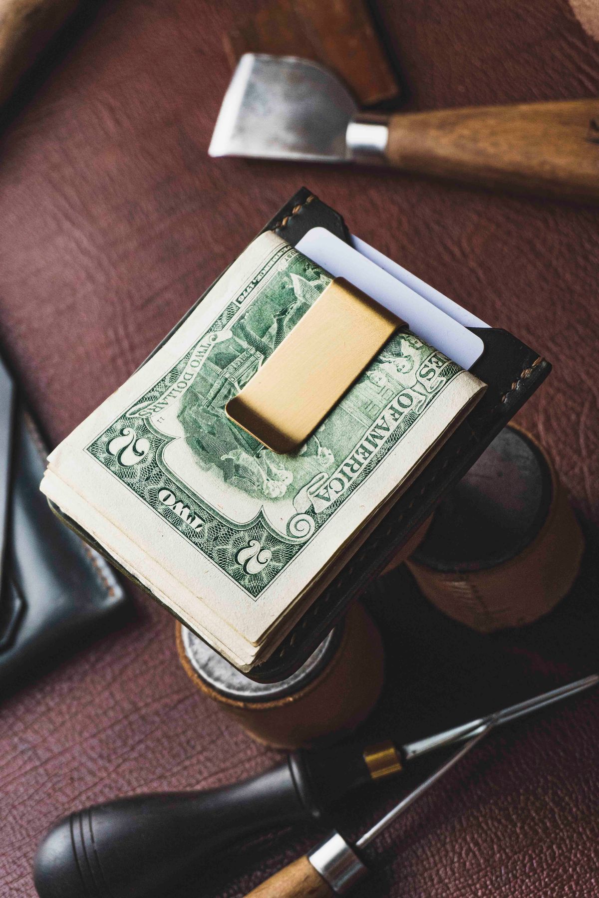 Money clip cardholder PDF, SVG