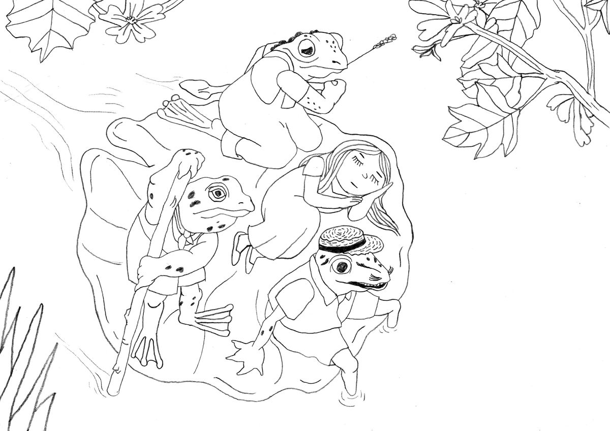 Thumbelina A4 Coloring Sheet print demand