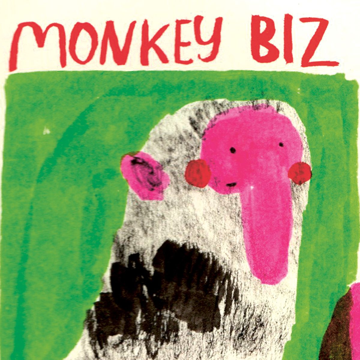 Monkey Biz - A6 greeting cards x 4 (A4 sheet)