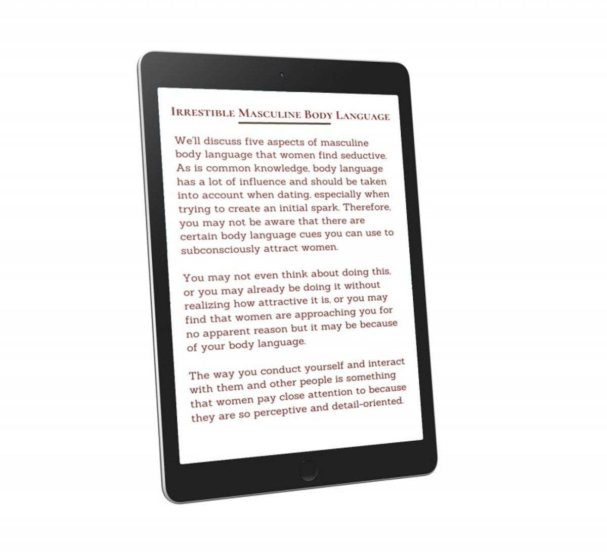 SEDUCTION MASTERY - For Men (EBOOK)