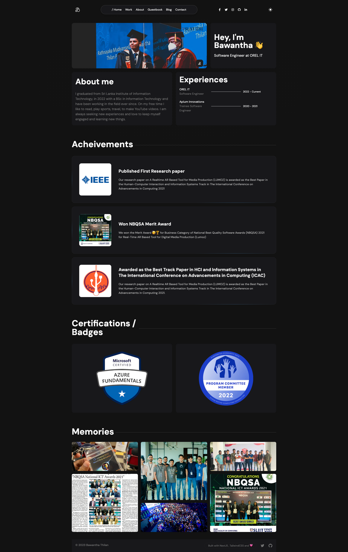 NEXT JS Portfolio