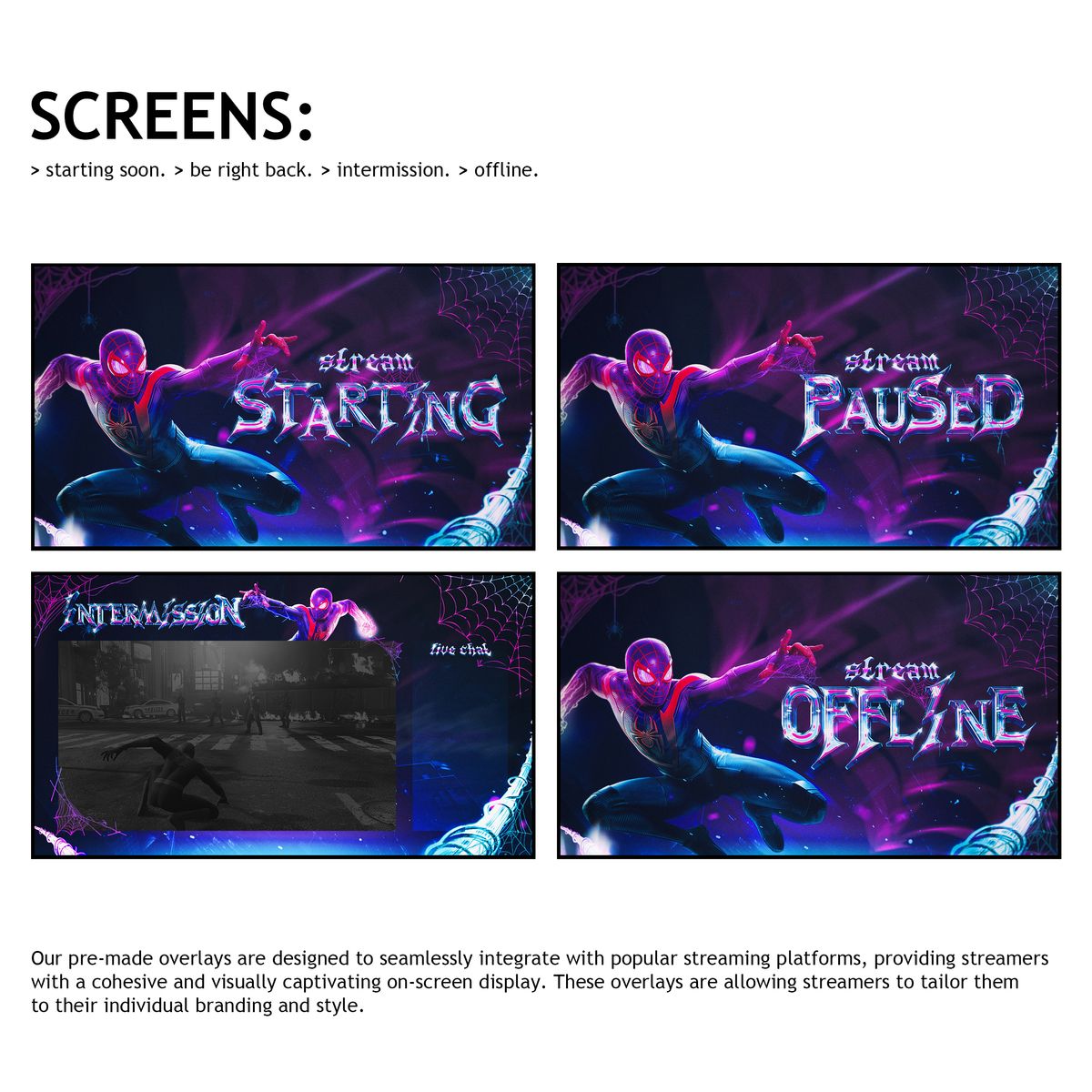 SPIDER MAN - Stream Package [PREMADE] - Buymeacoffee