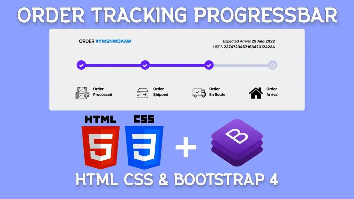 Order Tracking Progressbar With Icons Buymeacoffee