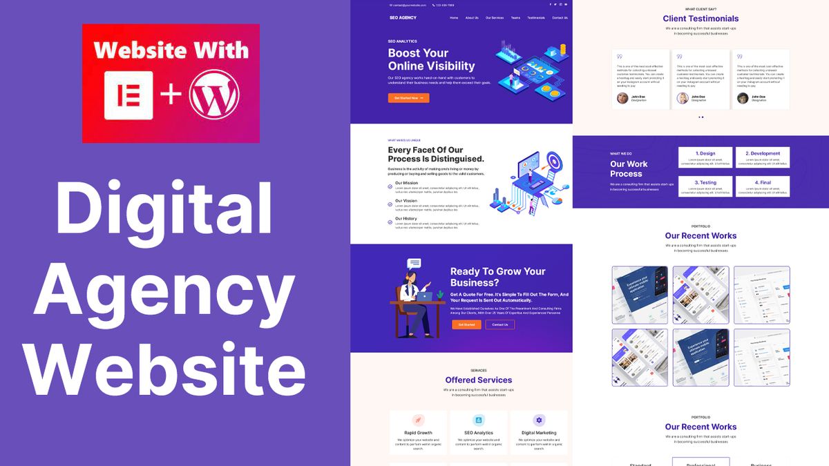 How To Make A Digital Marketing Agency Website In 2023 WordPress And E