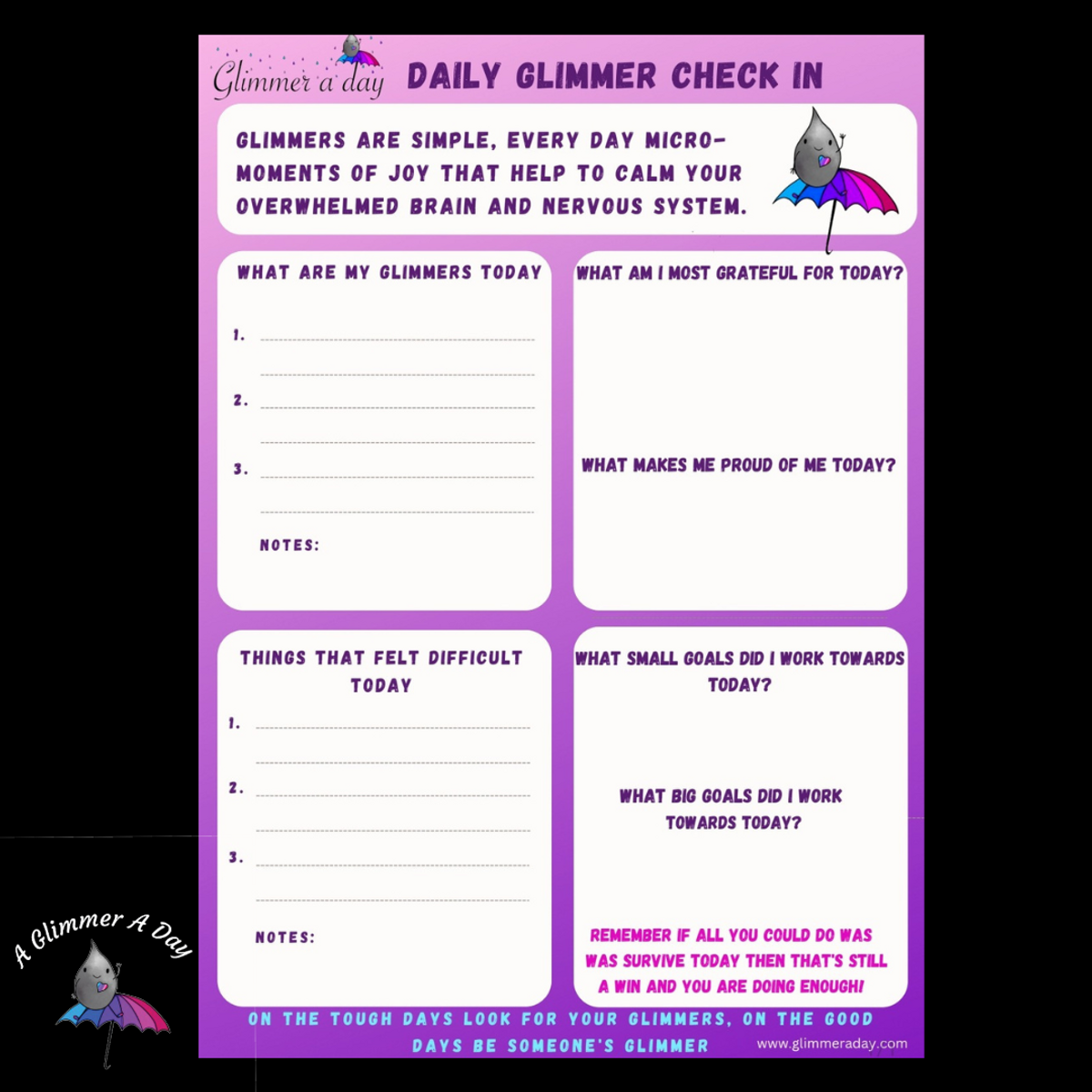 Daily Glimmer Check In PDF