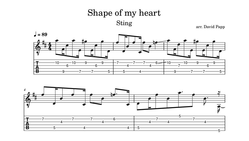 Sting - Shape of my heart