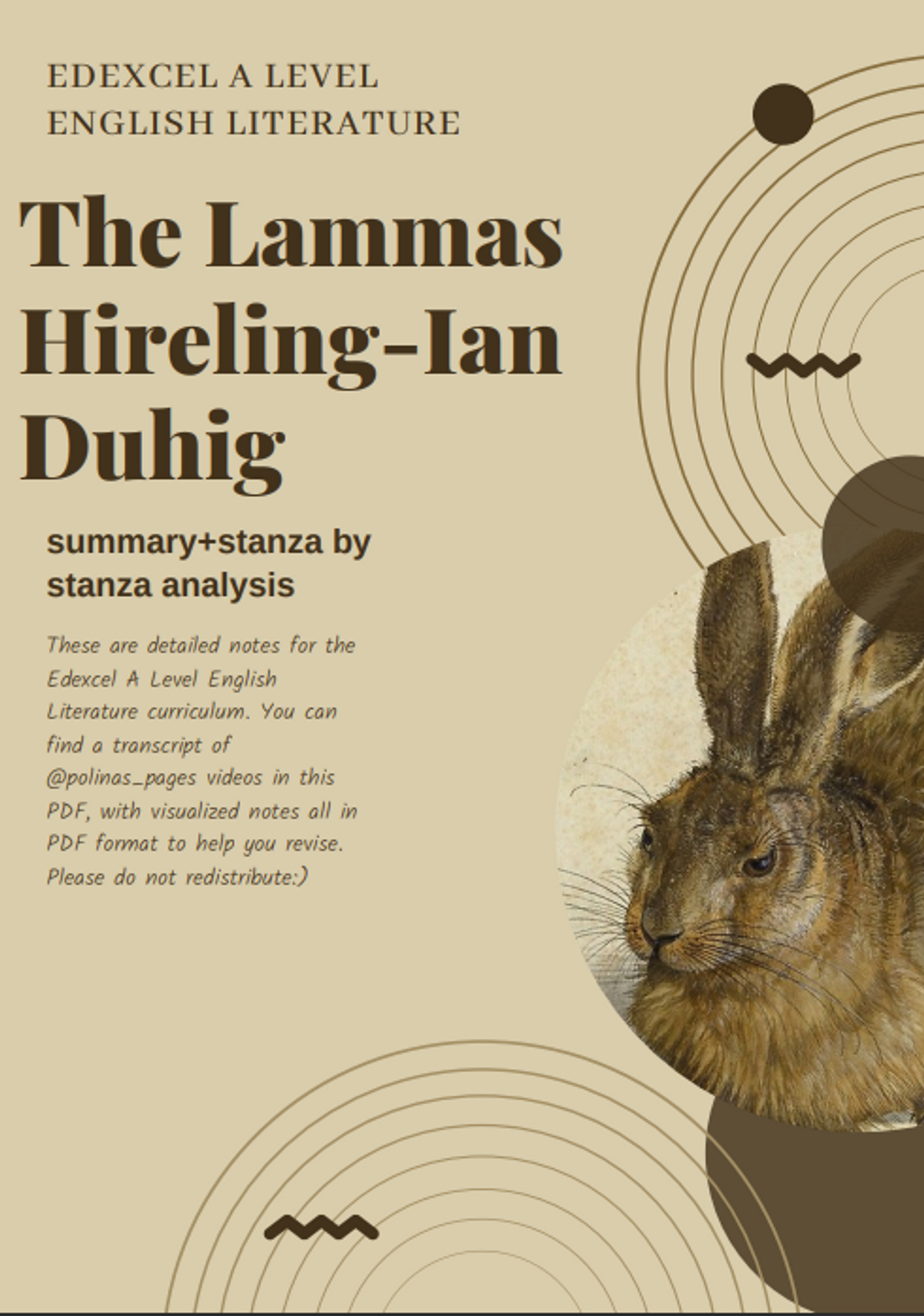 The Lammas Hireling. Notes