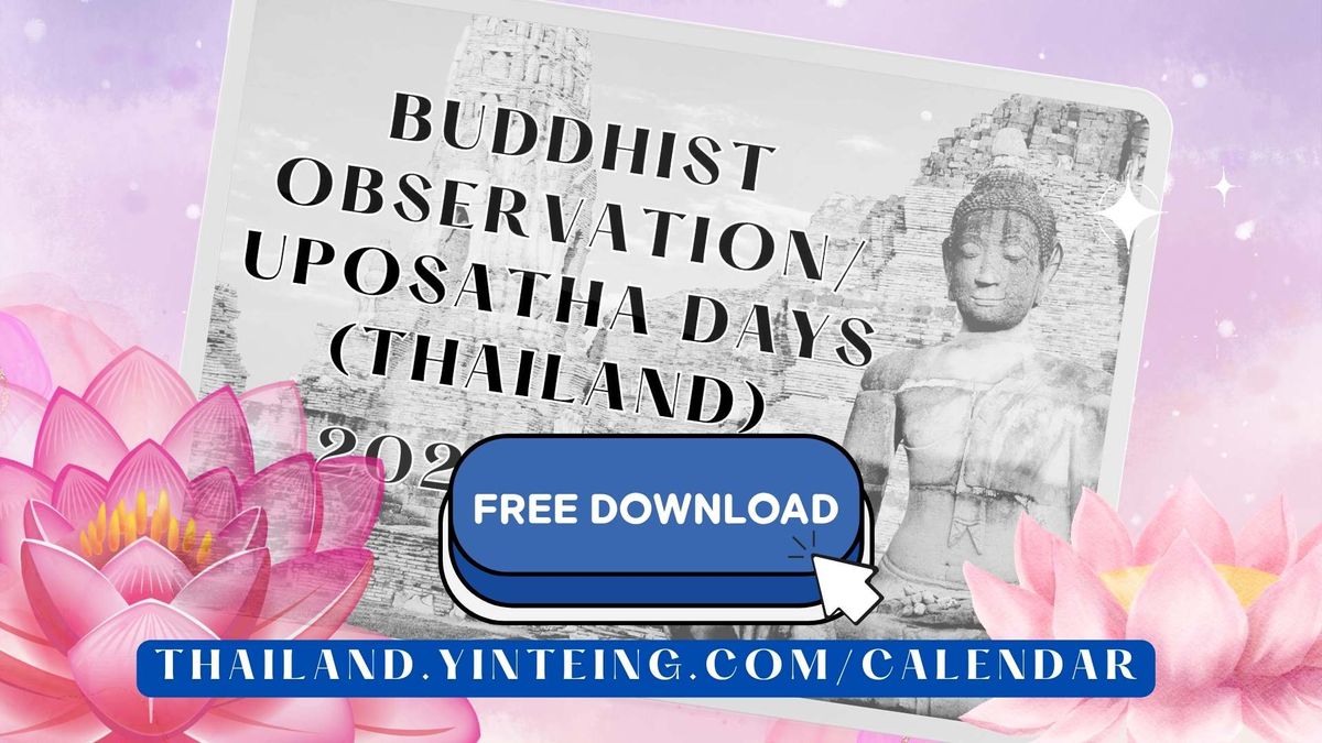 Buddhist Calendar (Observation Holy Days) 2024/ 2567 FREE Download