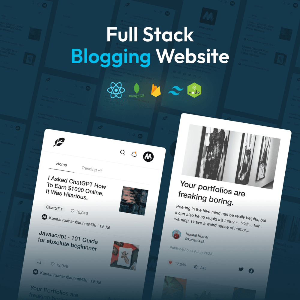 Fullstack MERN Blogging Website