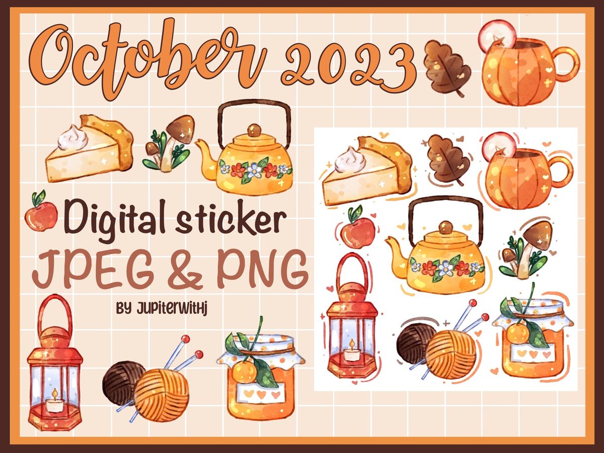 October 2023 Digital stickers