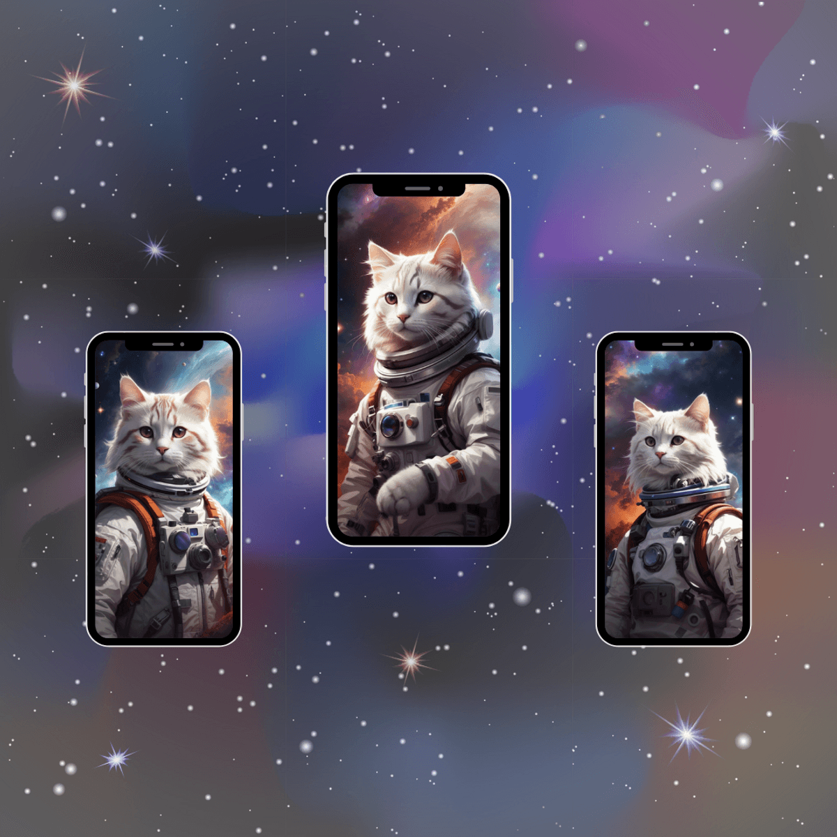 Astronaut Cat Premium Walls