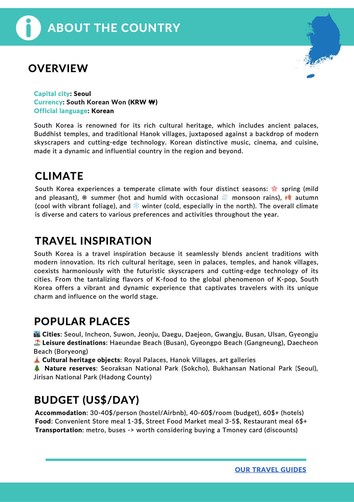 Explore SOUTH KOREA - Travel Guide