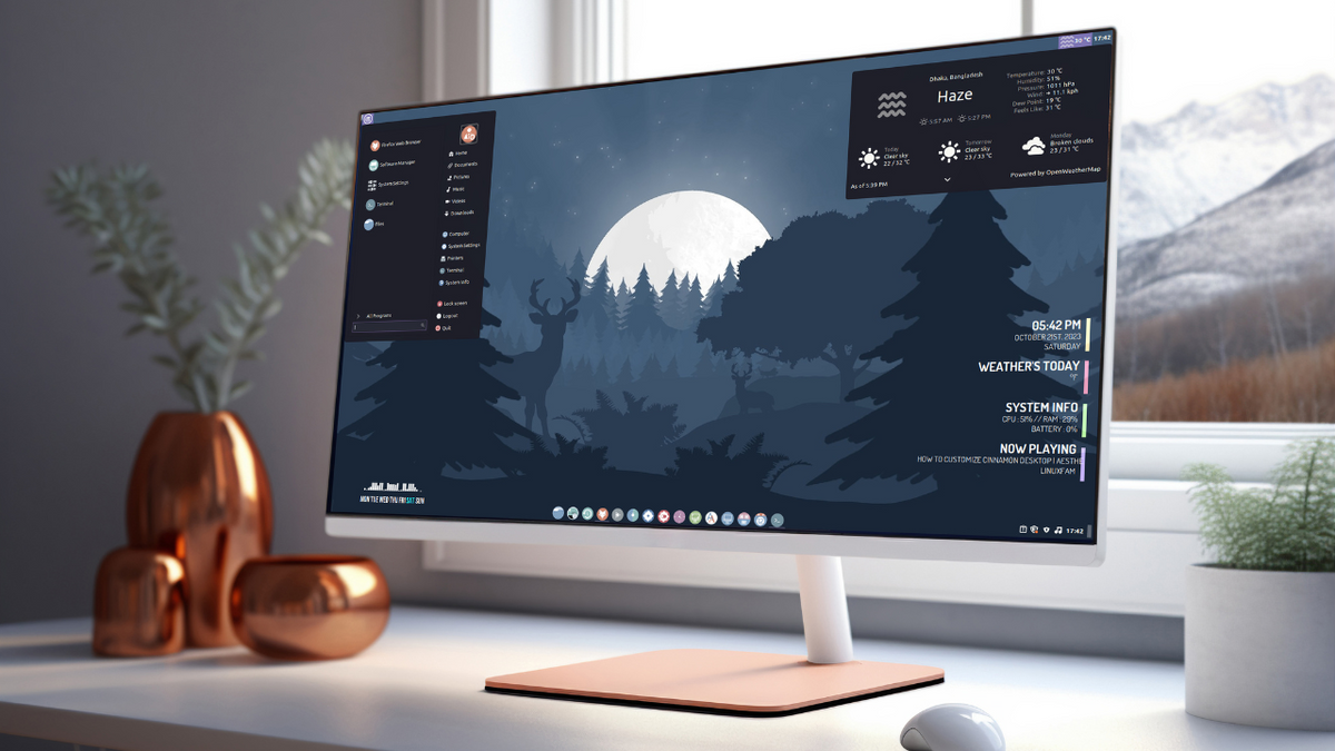 How to make your linux mint cinnamon desktop look aesthetic full