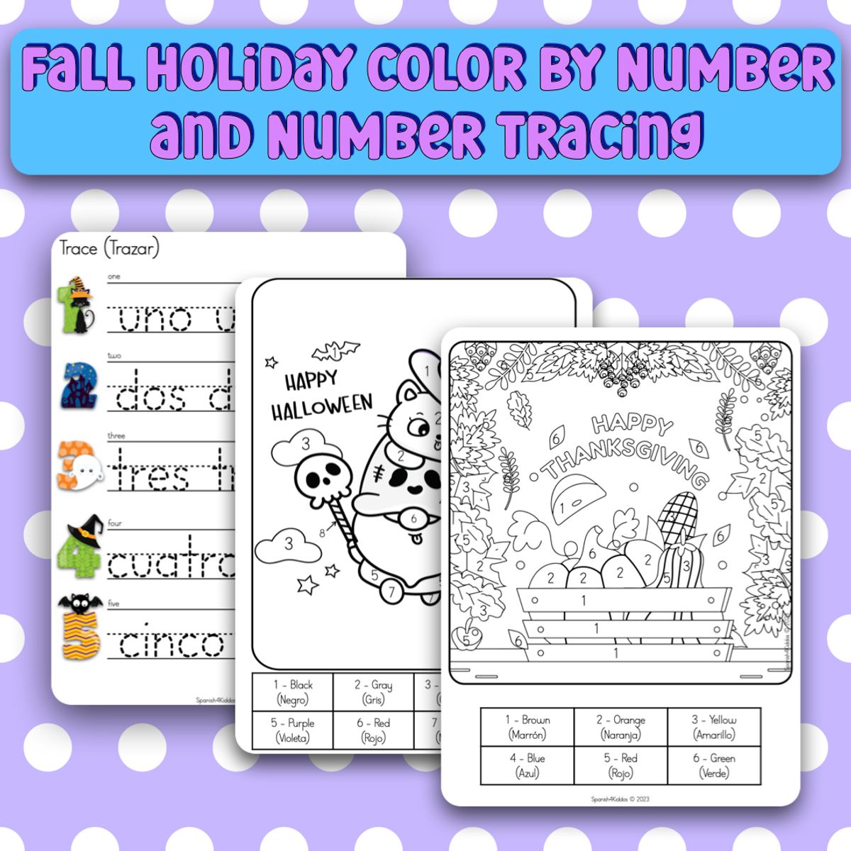 Fall Coloring and Tracing Printables (32 pages)